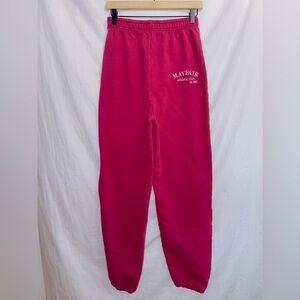 Mayfair The Label red oversized high waisted casual loungewear sweatpants S/M